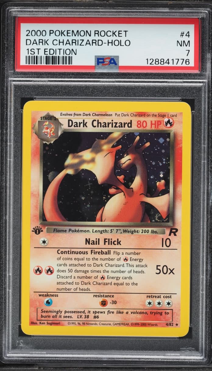 Team Rocket 1st Edition Holo Dark Charizard NRMT