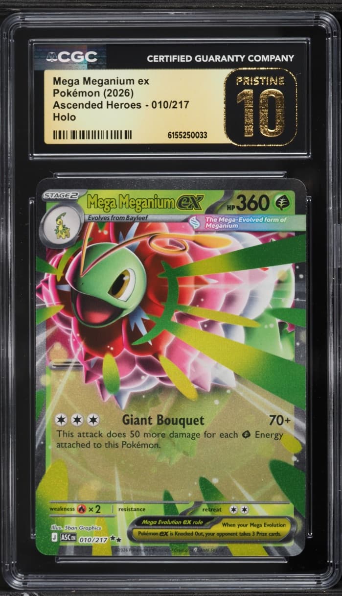 Pokemon Mega Evolution Ascended Heroes Holo Mega Meganium EX #010