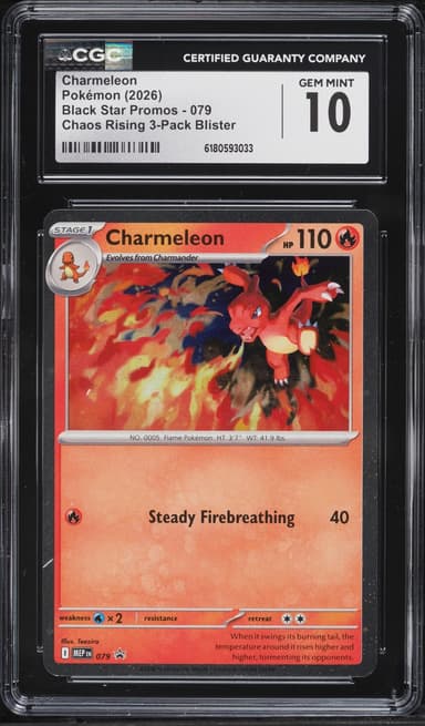 Pokemon Mega Evolution Black Star Promo Chaos Rising Charmeleon #79