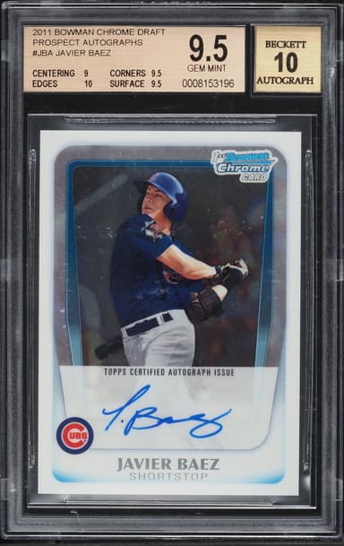 Bowman Chrome Draft Javier Baez PROSPECT AUTO #BCAP-JBA
