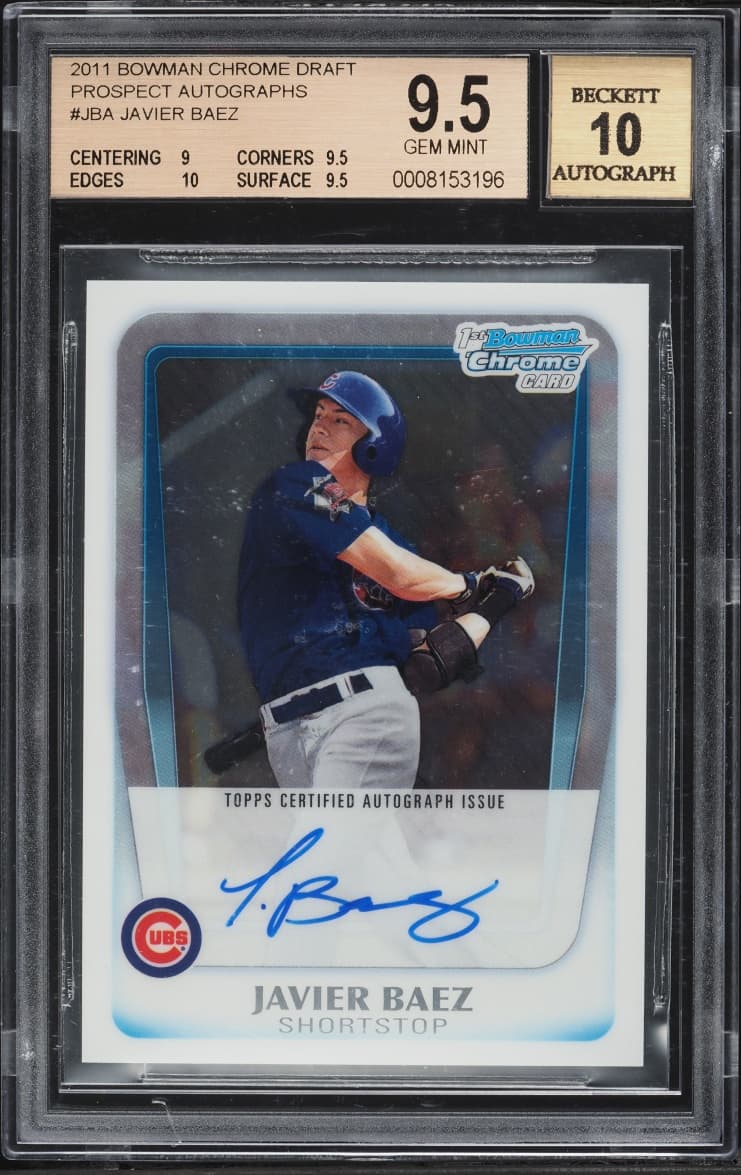 Bowman Chrome Draft Javier Baez PROSPECT AUTO #BCAP-JBA