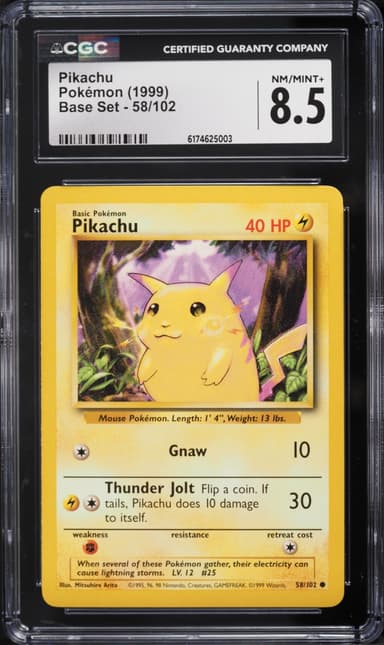 Pokemon Base Set Pikachu #58