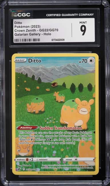 Pokemon Sword & Shield Crown Zenith Galarian Gallery Full Art Ditto #GG22