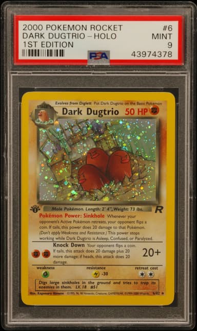 Dark Dugtrio-Holo 1st Edition