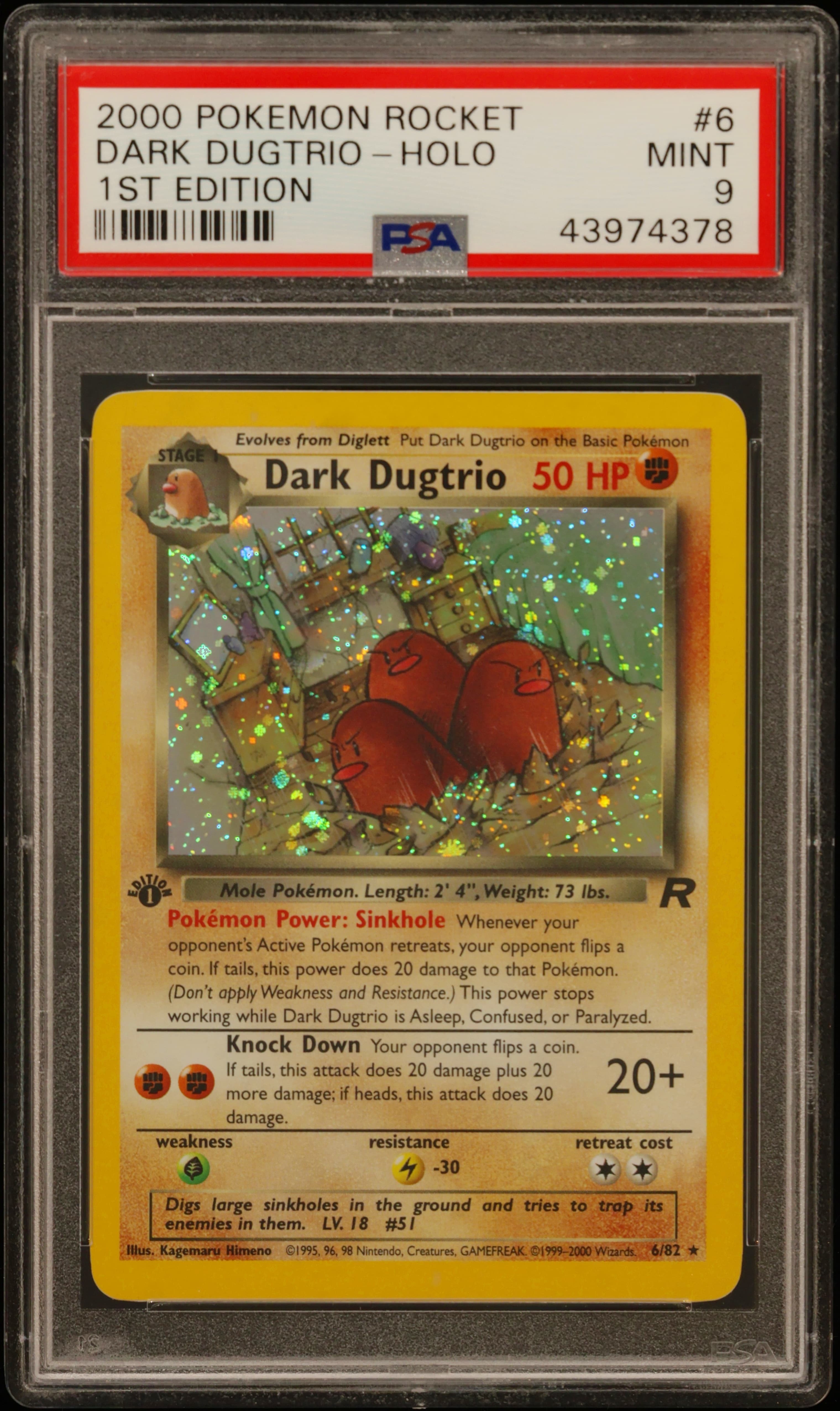 Dark Dugtrio-Holo 1st Edition