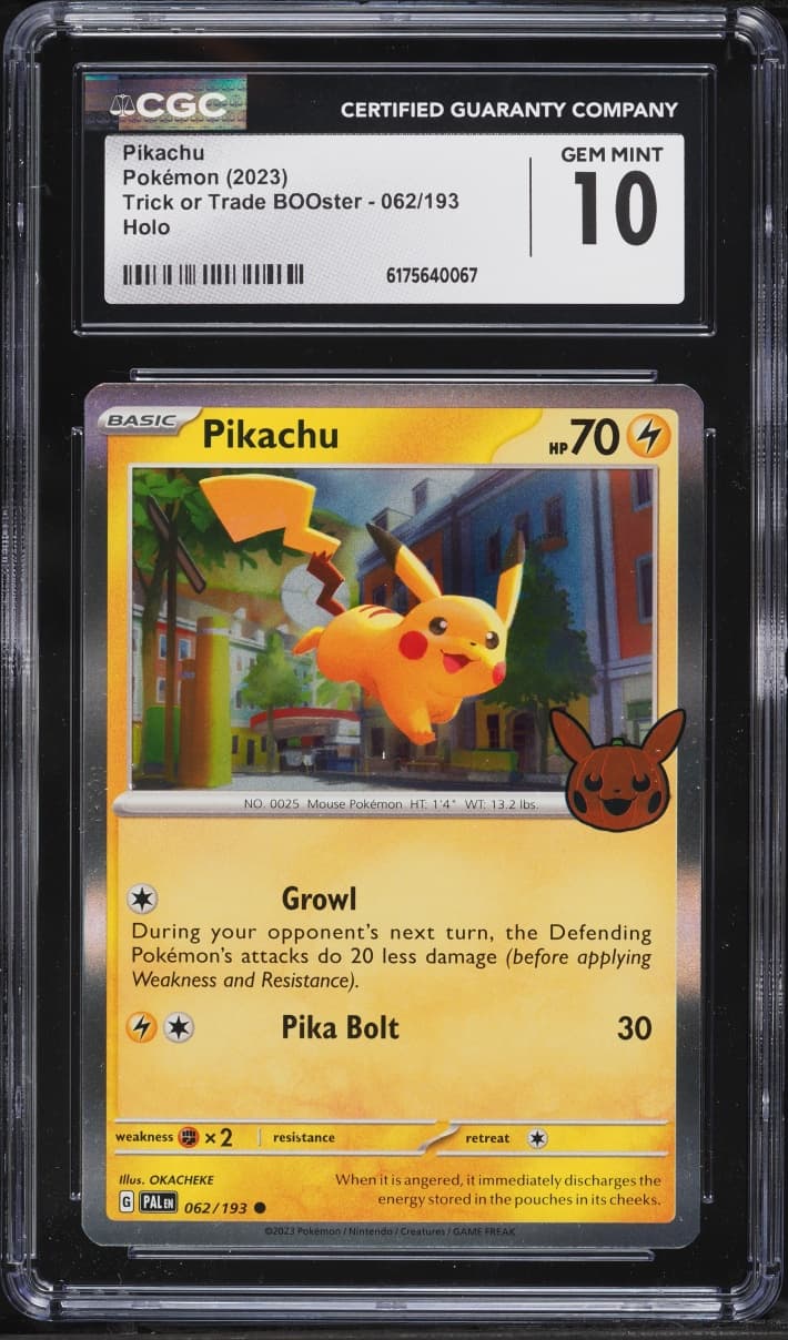 Pokemon Scarlet & Violet Paldea Evolved Trick Or Trade BOOster Holo Pikachu #62
