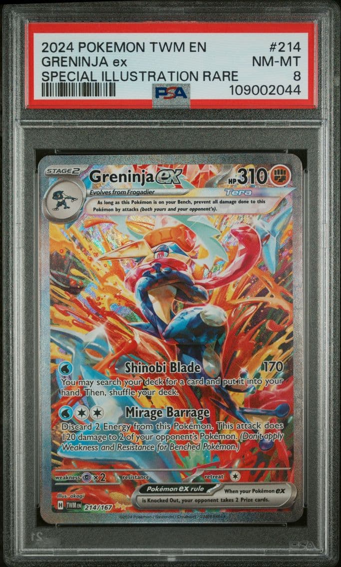 2024 #214 GRENINJA EX PSA 8 POKE