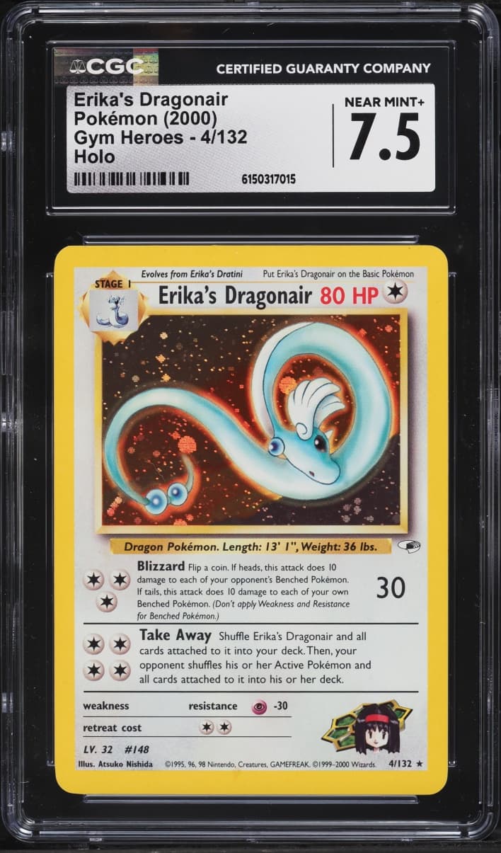 Pokemon Gym Heroes Holo Erika's Dragonair #4