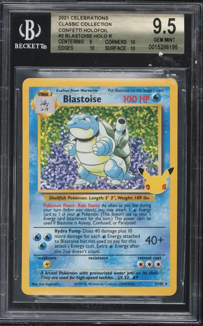 2021 #2 Blastoise-Holo BGS 9.5 C