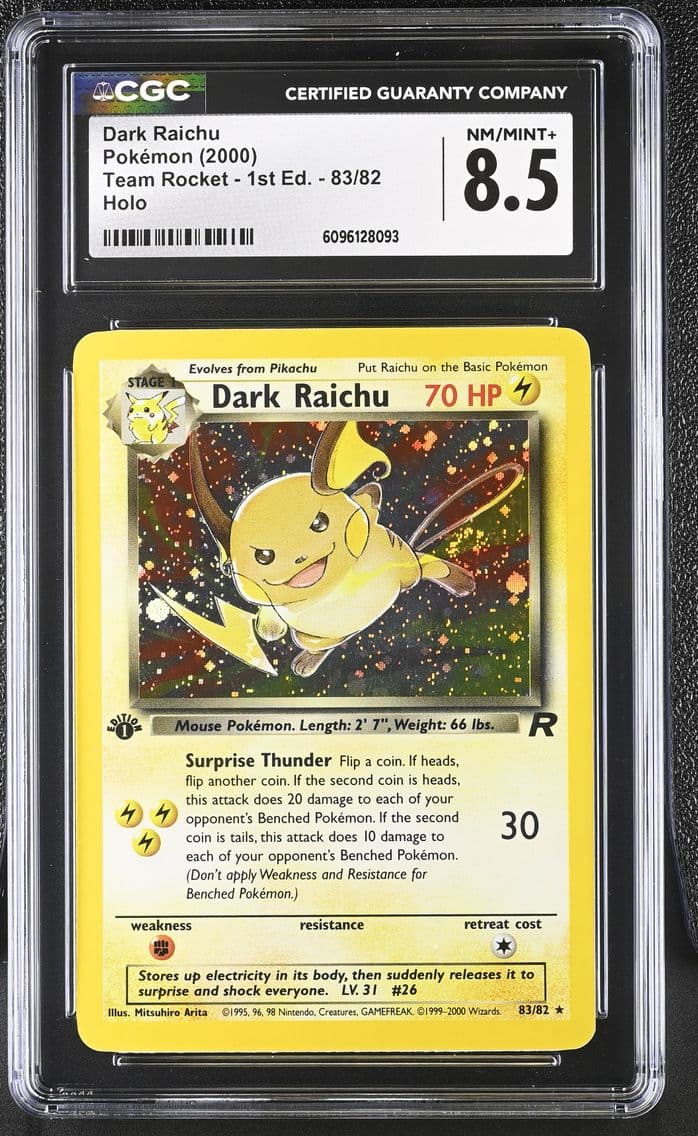 2000 #83 Dark Raichu CGC 8.5 Tea