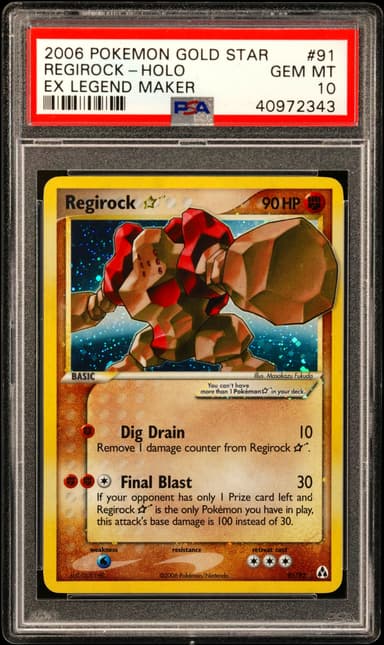 Regirock-Holo Gold Star