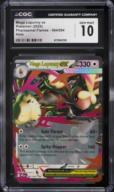 Pokemon Mega Evolution Phantasmal Flames Holo Mega Lopunny Ex #84