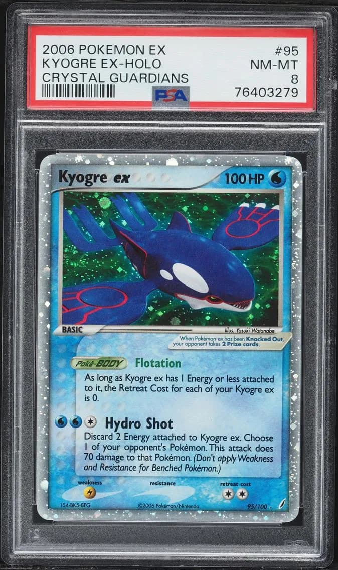 2006 #95 Kyogre EX-Holo PSA 8 EX