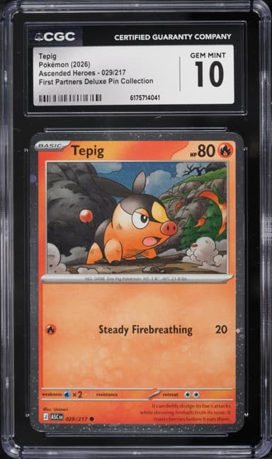 Pokemon Mega Evolution Ascended Heroes First Partners Deluxe Pin Tepig #29
