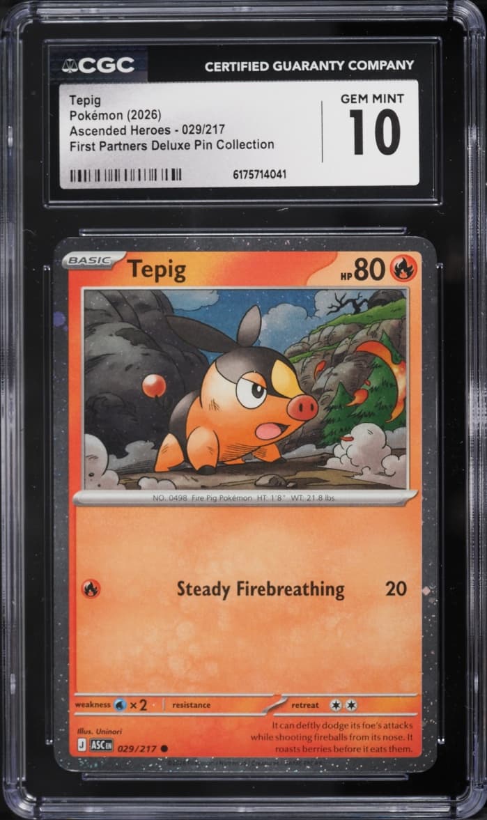 Pokemon Mega Evolution Ascended Heroes First Partners Deluxe Pin Tepig #29