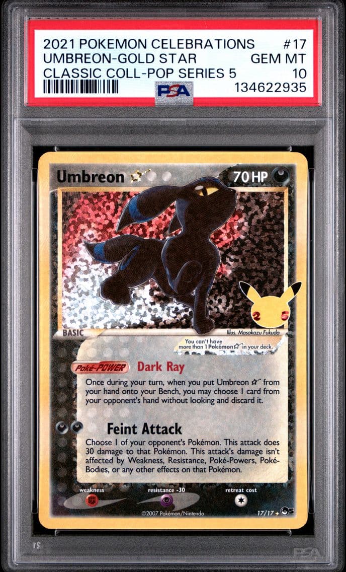 2021 #17 Umbreon-Gold Star PSA 1