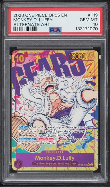 One Piece Awakening Of The New Era SEC Alt Art Monkey D. Luffy #OP05-119