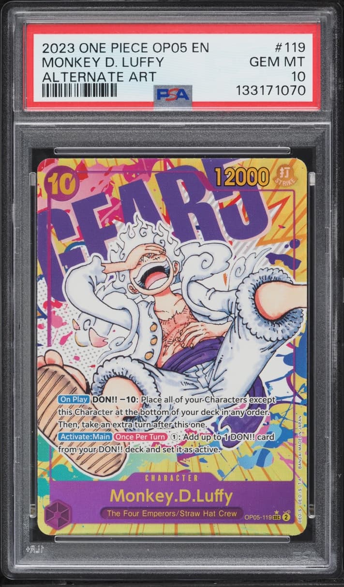 One Piece Awakening Of The New Era SEC Alt Art Monkey D. Luffy #OP05-119