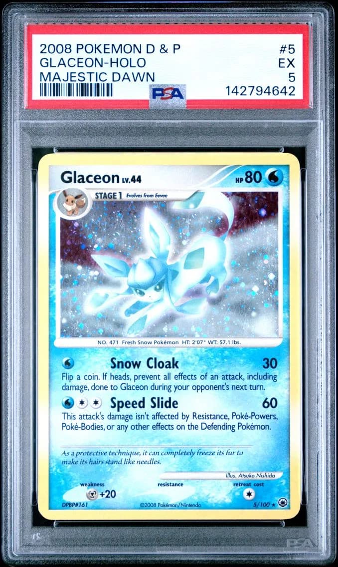 2008 #5 Glaceon-Holo PSA 5 Diamo