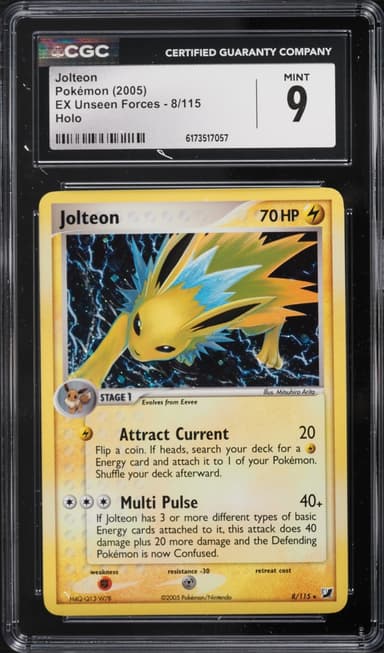 Pokemon EX Unseen Forces Holo Jolteon #8