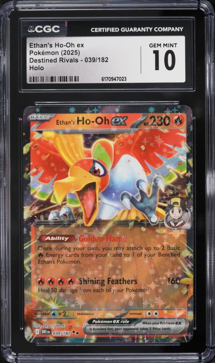 Pokemon Scarlet & Violet Destined Rivals Holo Ethan's Holo Ho-Oh ex #39