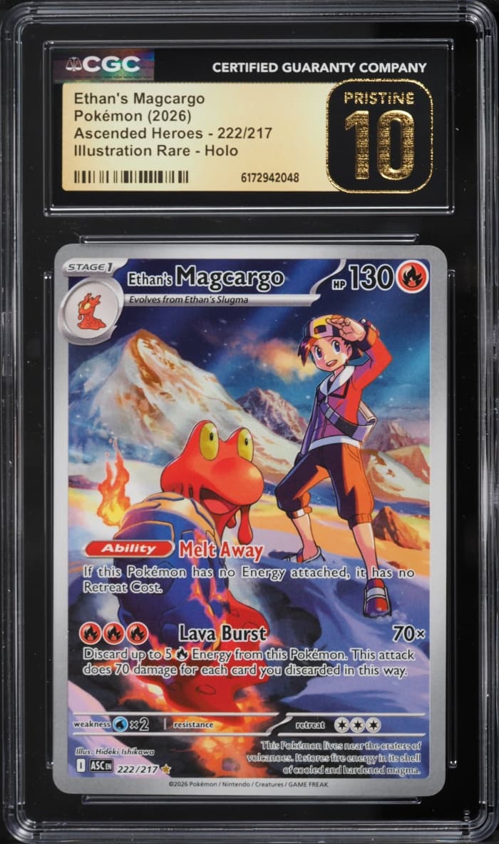Pokemon Mega Evolution Ascended Heroes IR Ethan's Magcargo #222