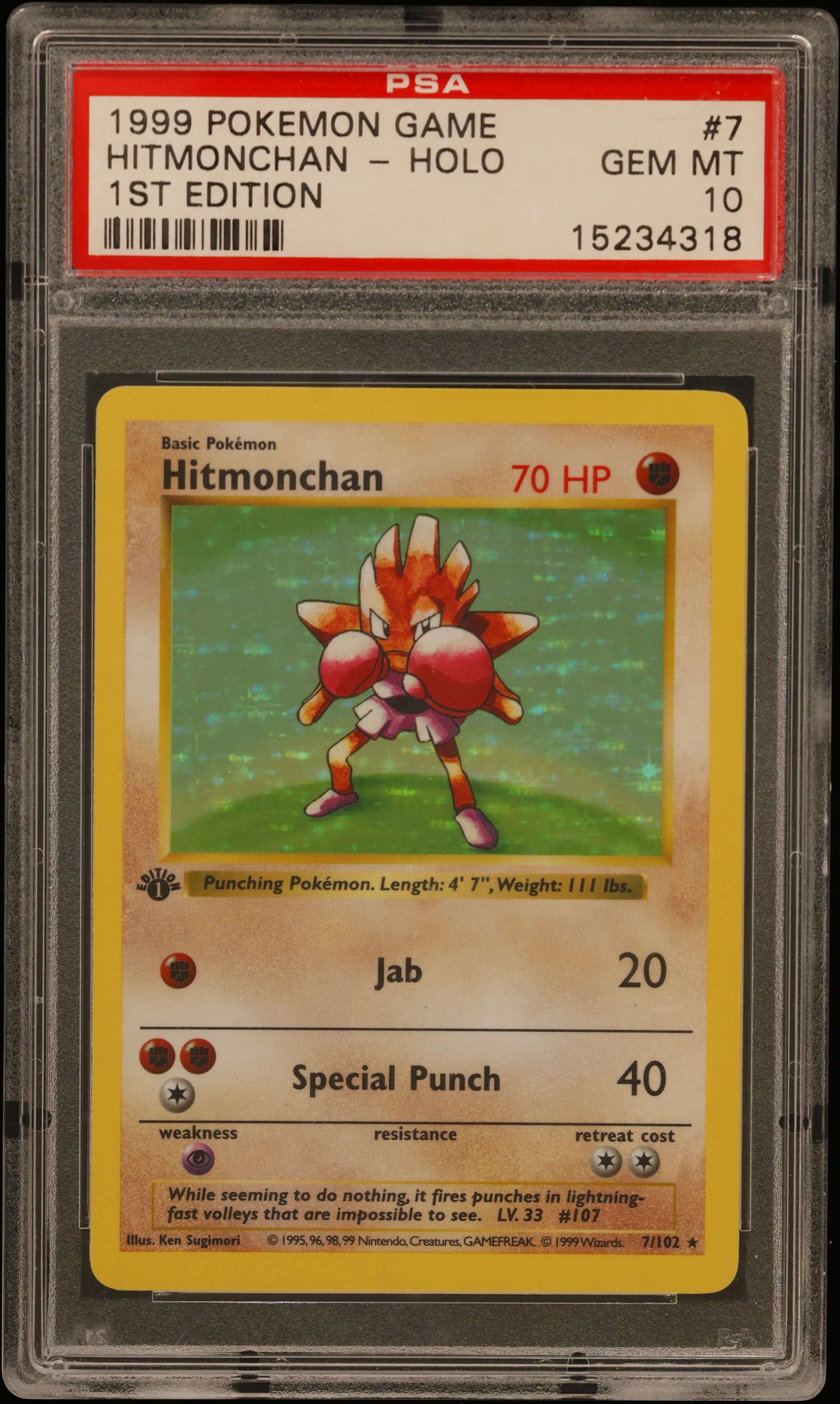 Hitmonchan-Holo 1st Edition