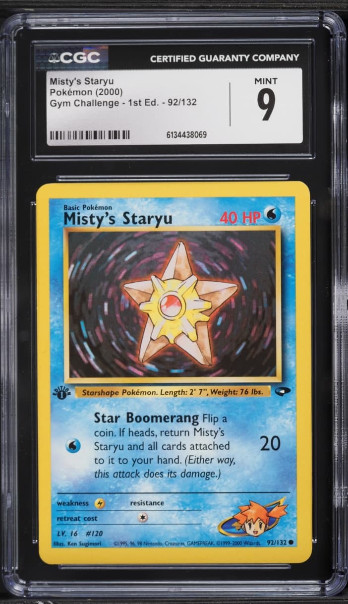 Pokemon Gym Challenge 1st Edition Misty's Staryu #92
