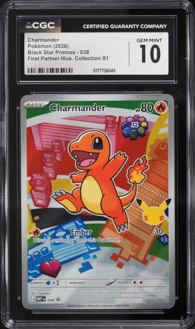 Pokemon Mega Evolution Promo First Partner Illustration S1 Full Art Charmander #38