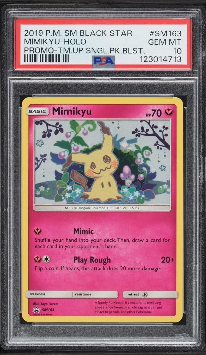 Pokemon Sun & Moon Black Star Promo Team Up Holo Mimikyu #SM163