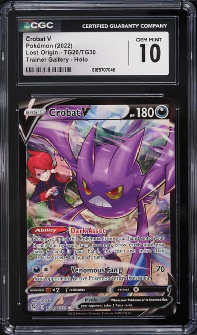 Pokemon Sword & Shield Lost Origin CHR Crobat V #TG20