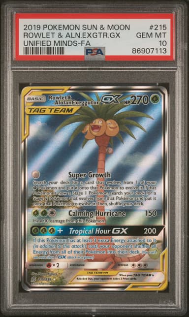 Full Art/Rowlet & Alolan Exeggutor GX