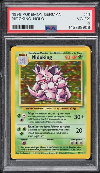 Pokemon German Base Set Holo Nidoking #11