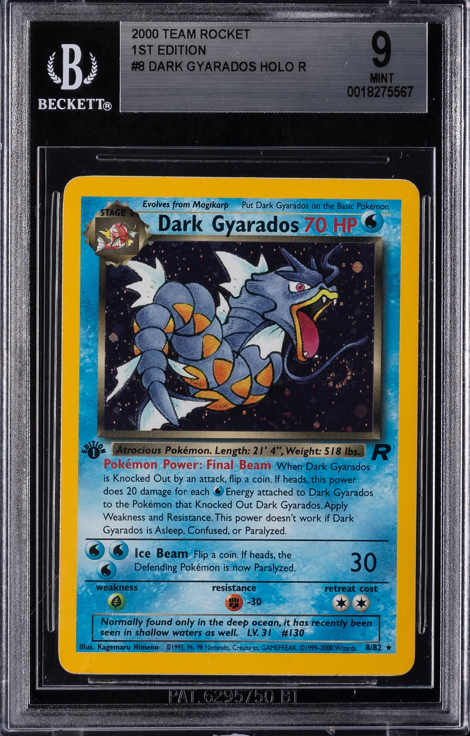 Dark Gyarados-Holo 1st Edition