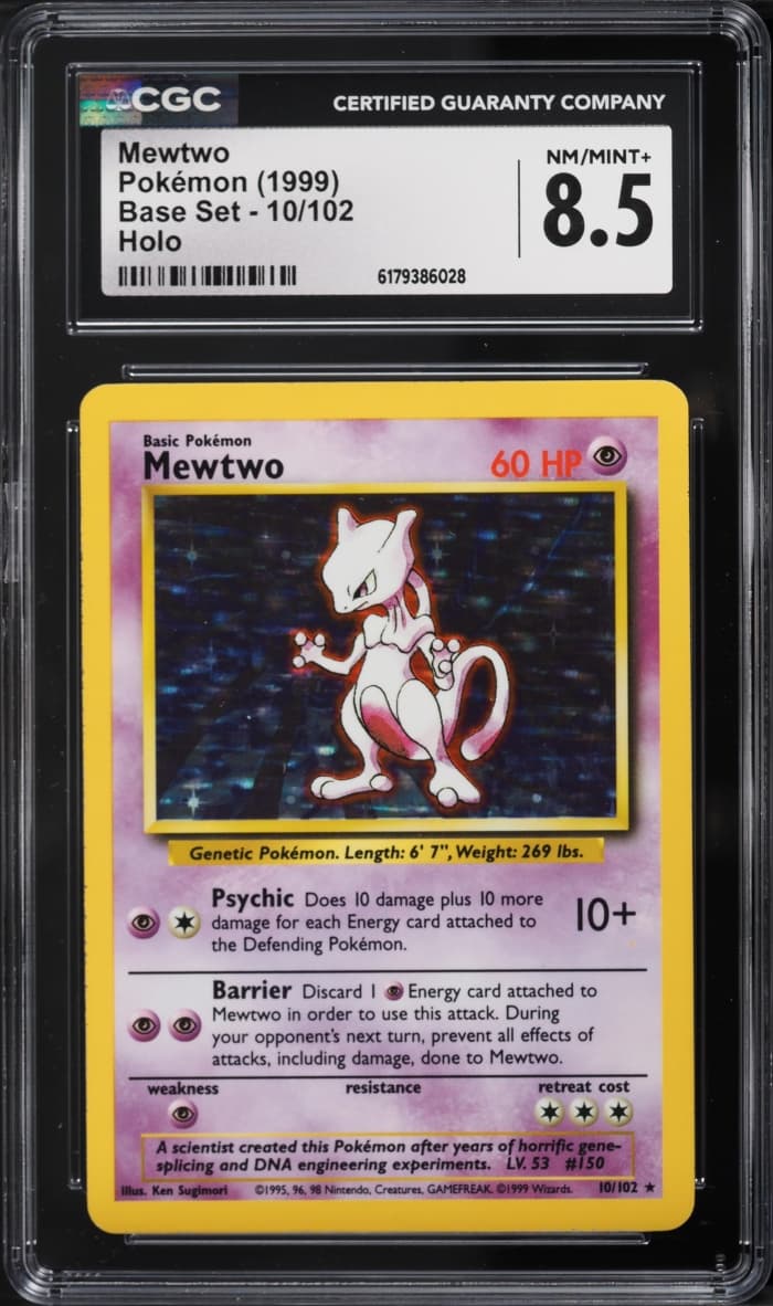 Pokemon Base Set Holo Mewtwo #10
