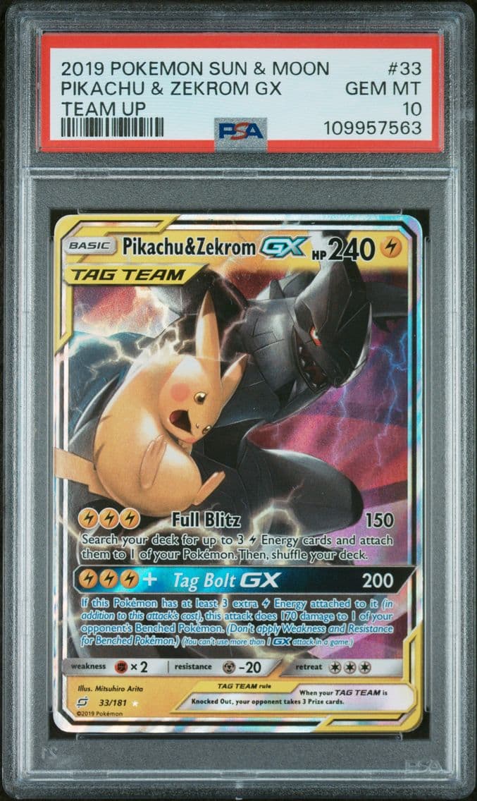 2019 #33 Pikachu & Zekrom GX PSA