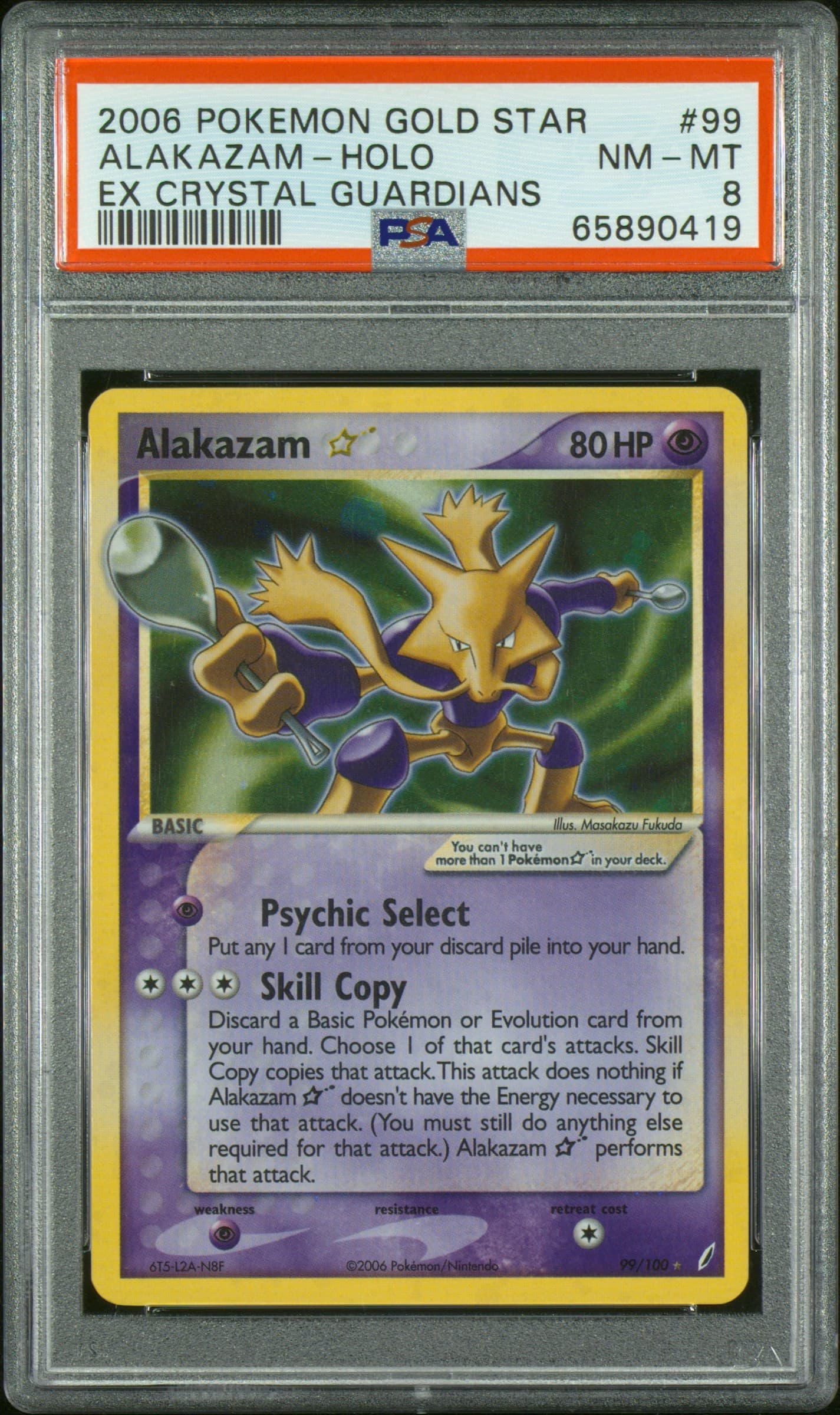 Alakazam-Holo Gold Star