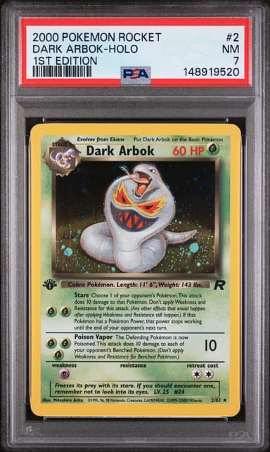 Dark Arbok-Holo 1st Edition