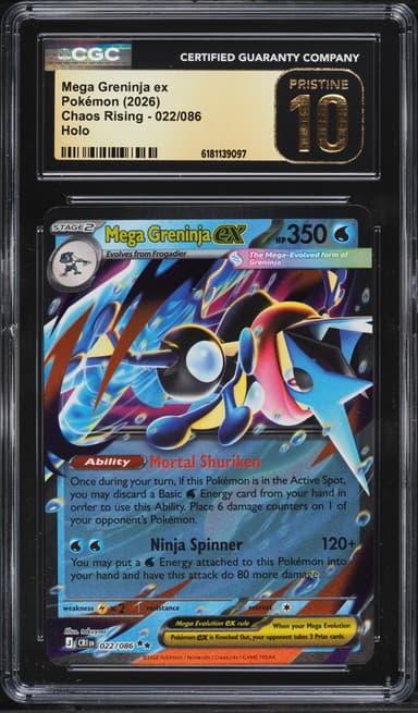 Pokemon Mega Evolution Chaos Rising Holo Mega Greninja EX #22