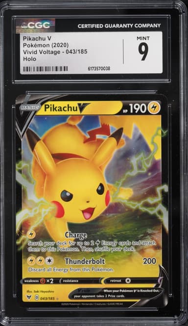 Pokemon Sword & Shield Vivid Voltage Holo Pikachu V #43