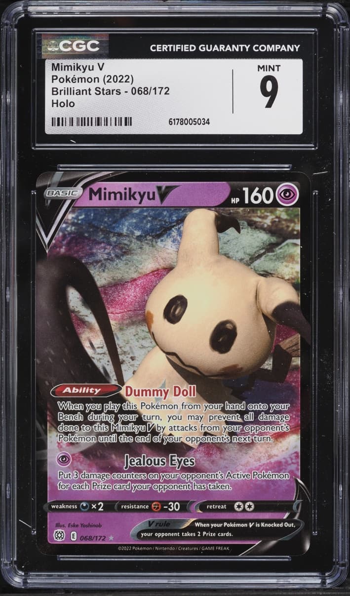 Pokemon Sword & Shield Brilliant Stars Holo Mimikyu V #68
