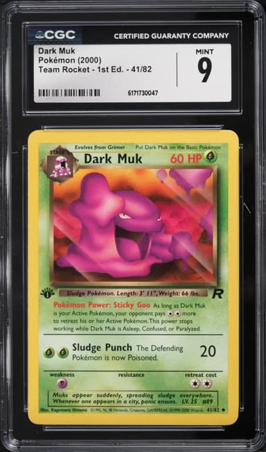 Pokemon Team Rocket 1st Edition Dark Muk #41