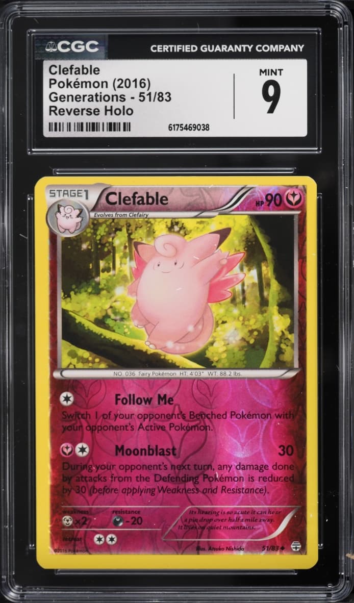 Pokemon XY Generations Reverse Holo Clefable #51