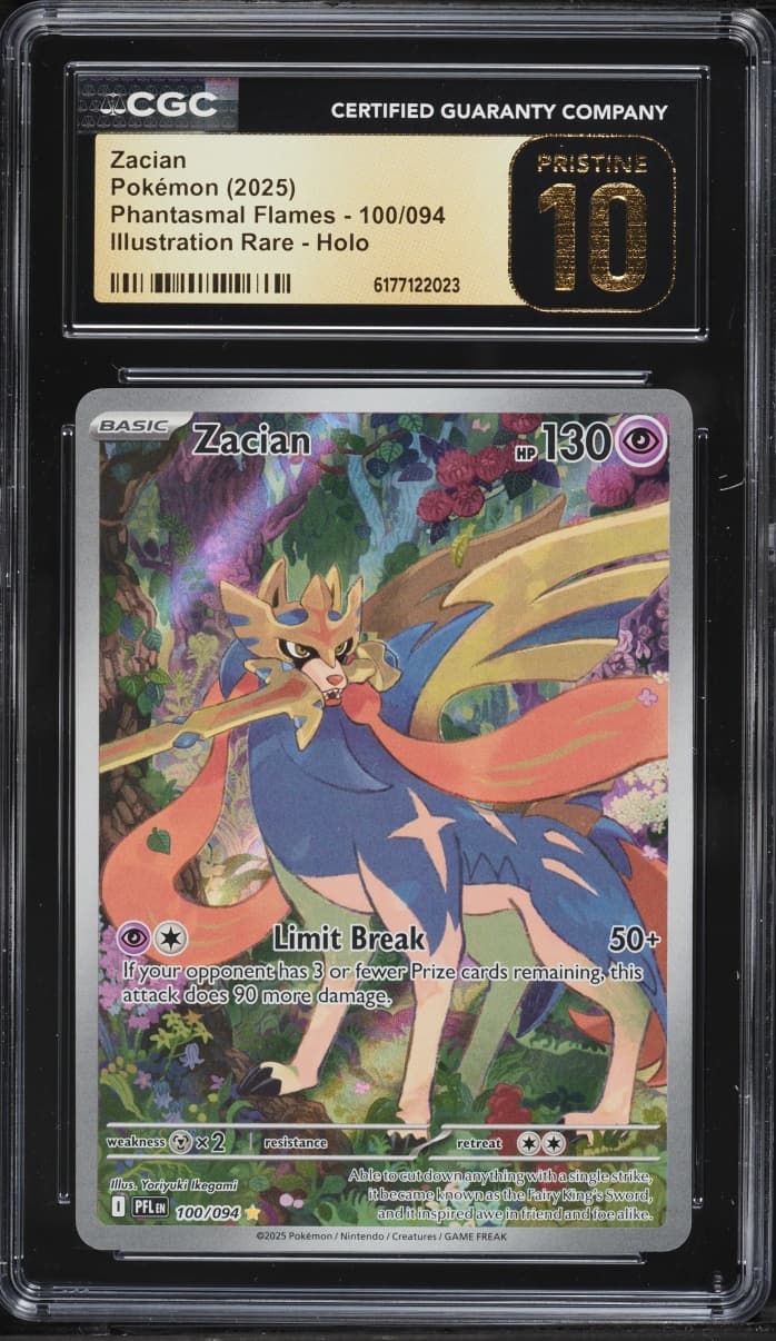 Pokemon Mega Evolution Phantasmal Flames IR Zacian #100