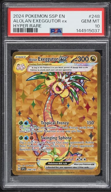 Pokemon Scarlet & Violet Surging Sparks Gold Rare Alolan Exeggutor ex #248