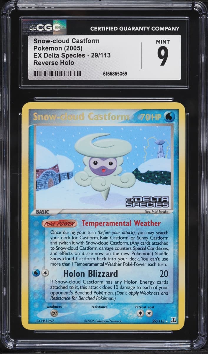 Pokemon EX Delta Species Reverse Holo Snow-Cloud Castform #29