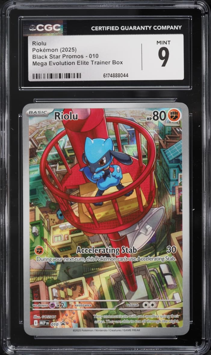 Pokemon Mega Evolution Black Star Promo ETB Full Art Riolu #10