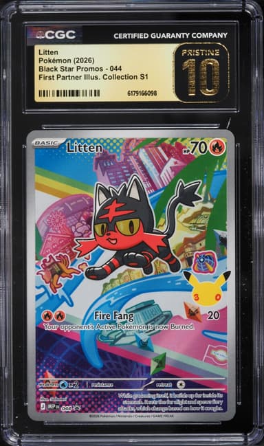 Pokemon Mega Promo First Partner Illustration Full Art Litten #44
