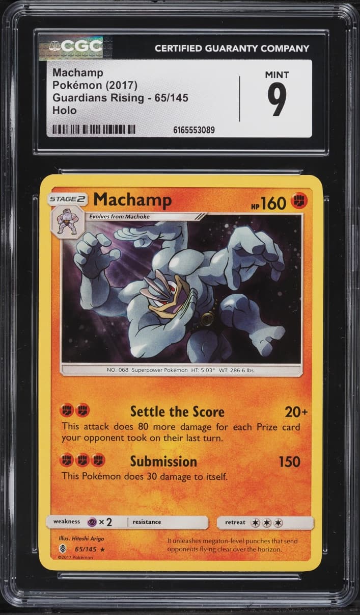 Pokemon Sun & Moon Guardians Rising Holo Machamp #65
