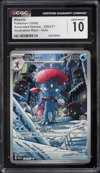 Pokemon Mega Evolution Ascended Heroes IR Weavile #228